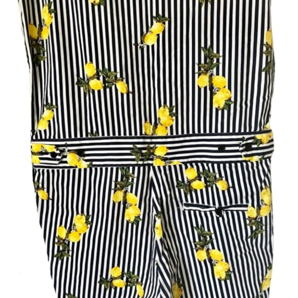 GLIMMS of New York Striped Romper with Lemons 98% Cotton - M - Picture 6 of 14